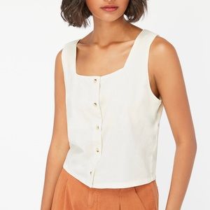 NWT Lacausa Linnie 100% Silk Top in Natural